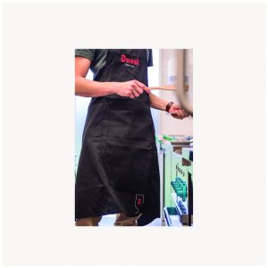 Avental Duvel Sommelier preto longo bordado