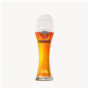 Placa de Parede metálica Copo Erdinger Weissbier