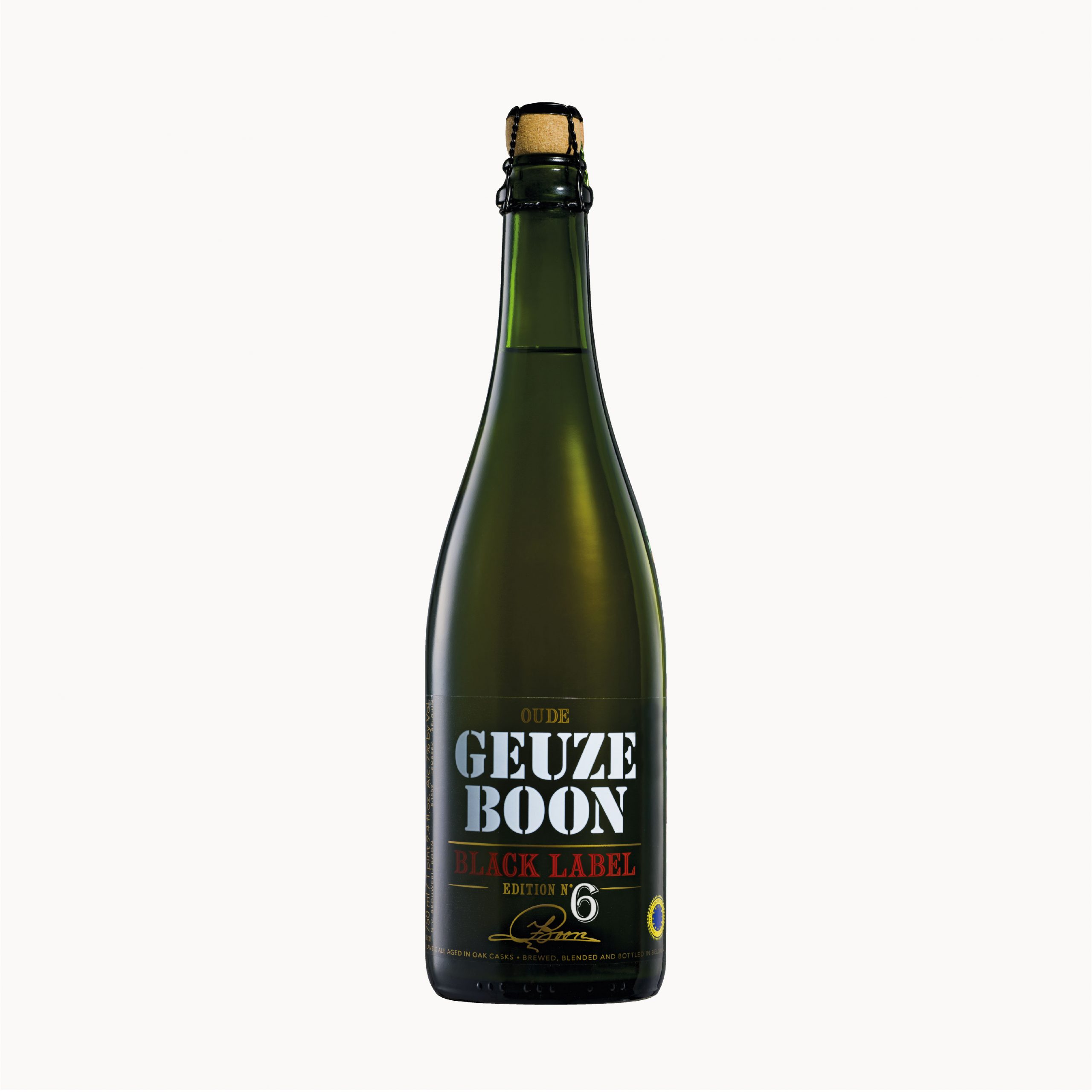 oude geuze Boon Black Label edition n6 75 garrafa cerveja Oude Geuze Black Label Edition n.º 6