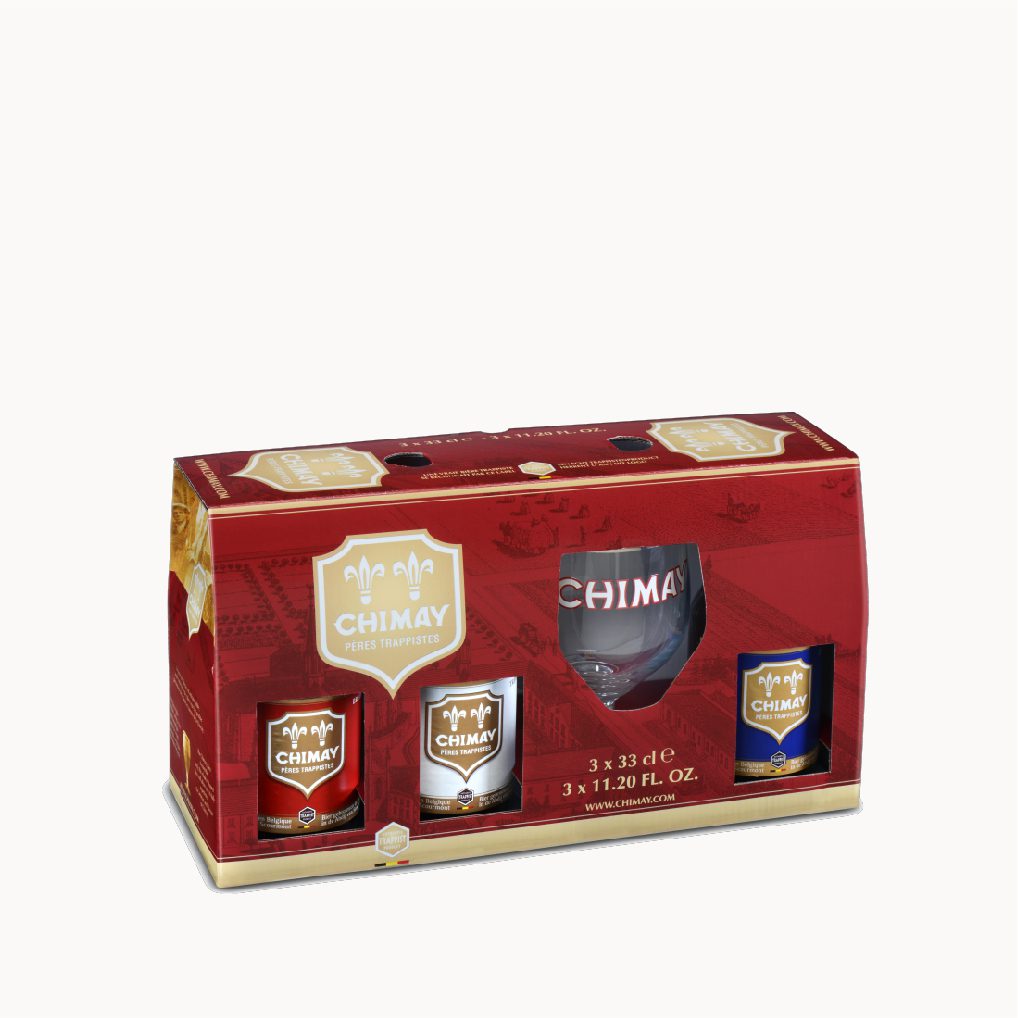 Pack Chimay Trigy Pack Chimay Trilogy 3 cervejas + Cálice