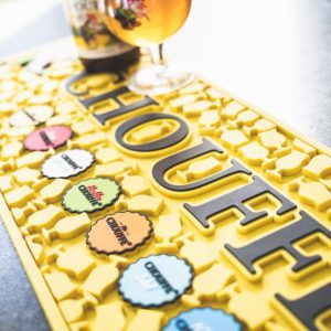 Escorredor Copos Chouffe amarelo em borracha
