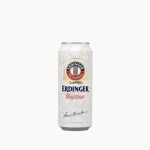 Lata de cerveja erdinger Weissbier Hell 50cl