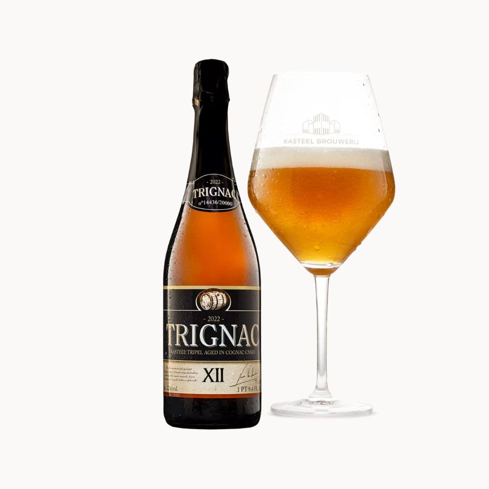 cerveja Kasteel trignac 75cl - garrafa+copo cerveja Kasteel trignac 75cl - garrafa+copo