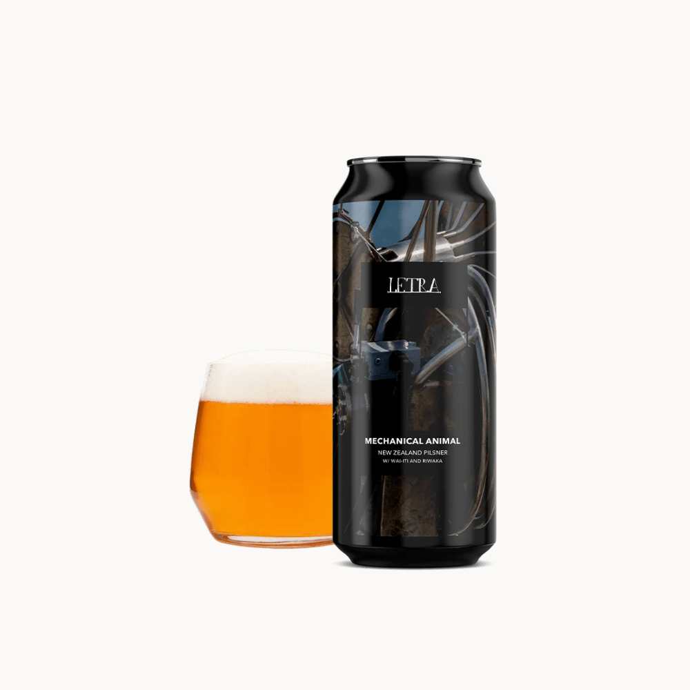 Letra-Mechanical_44cl+copo cerveja Letra Mechanical Animal New Zealand Pilsner 44cl + copo