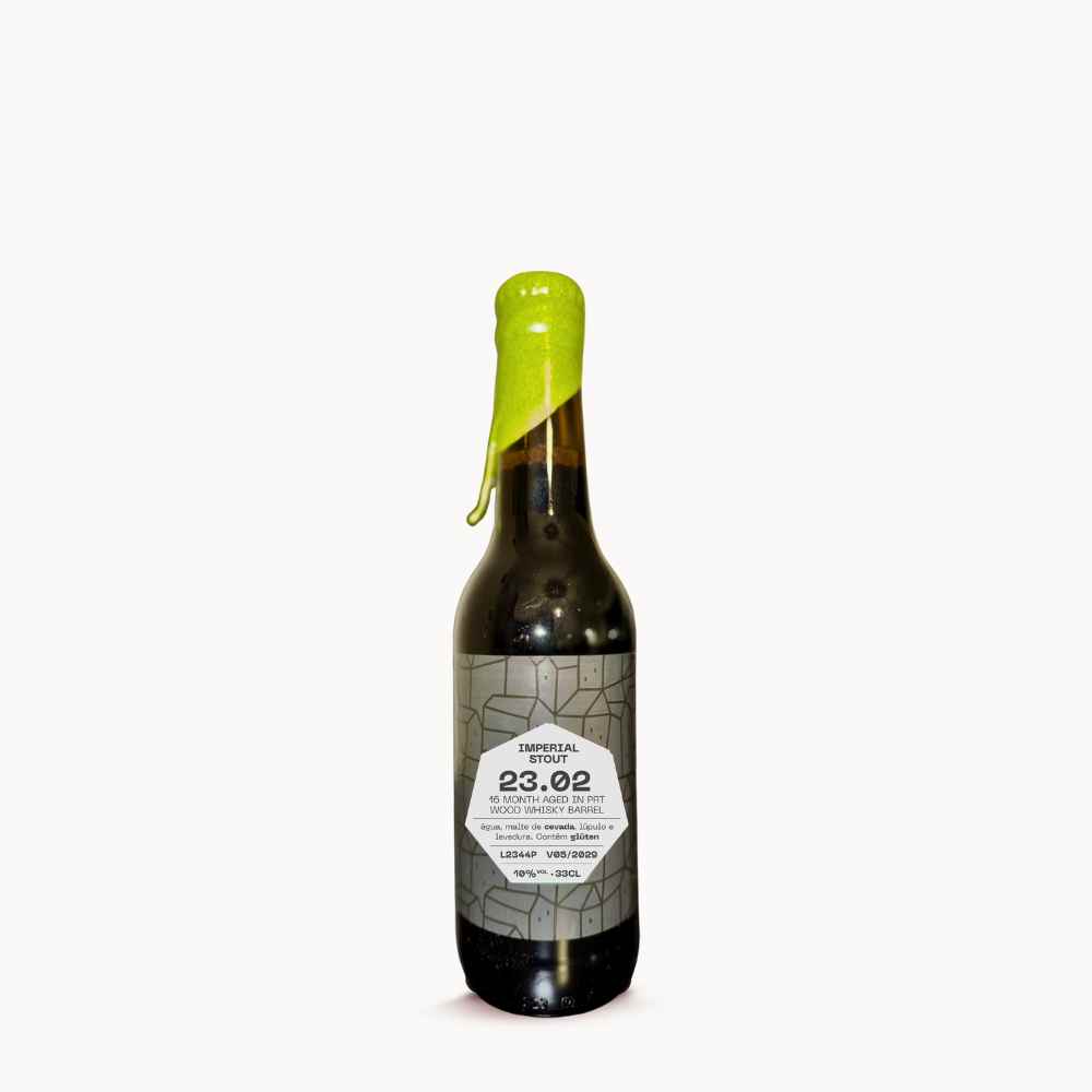 Burguesa IS BA 23.02 garrafa cerveja artesanal Burguesa Imperial Stout BA Prt Wood Whisky 23.02 33 cl