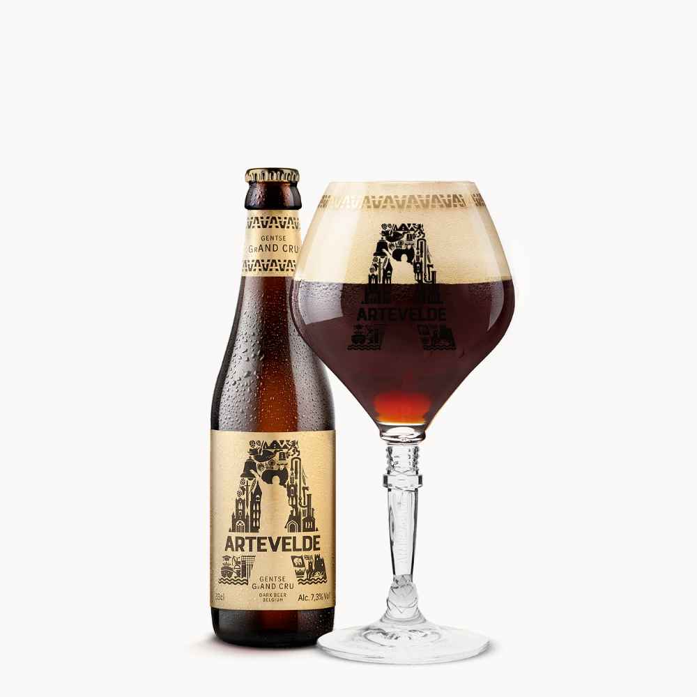 Artevelde Grand Cru garrafa 33cl+ Copo cerveja escura belga Artevelde Grand Cru