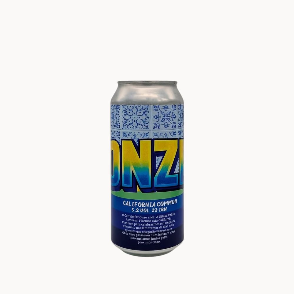 lata de cerveja artesanal ONZE OItava Colina California Common 44cl