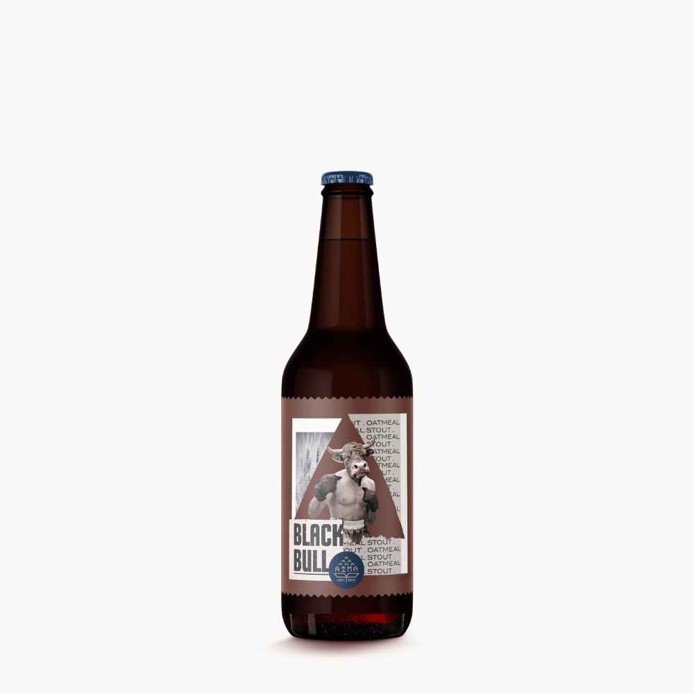 garrafa cerveja artesanal portuguesa RIMA Black Bull Oatmeal Stout 33cl