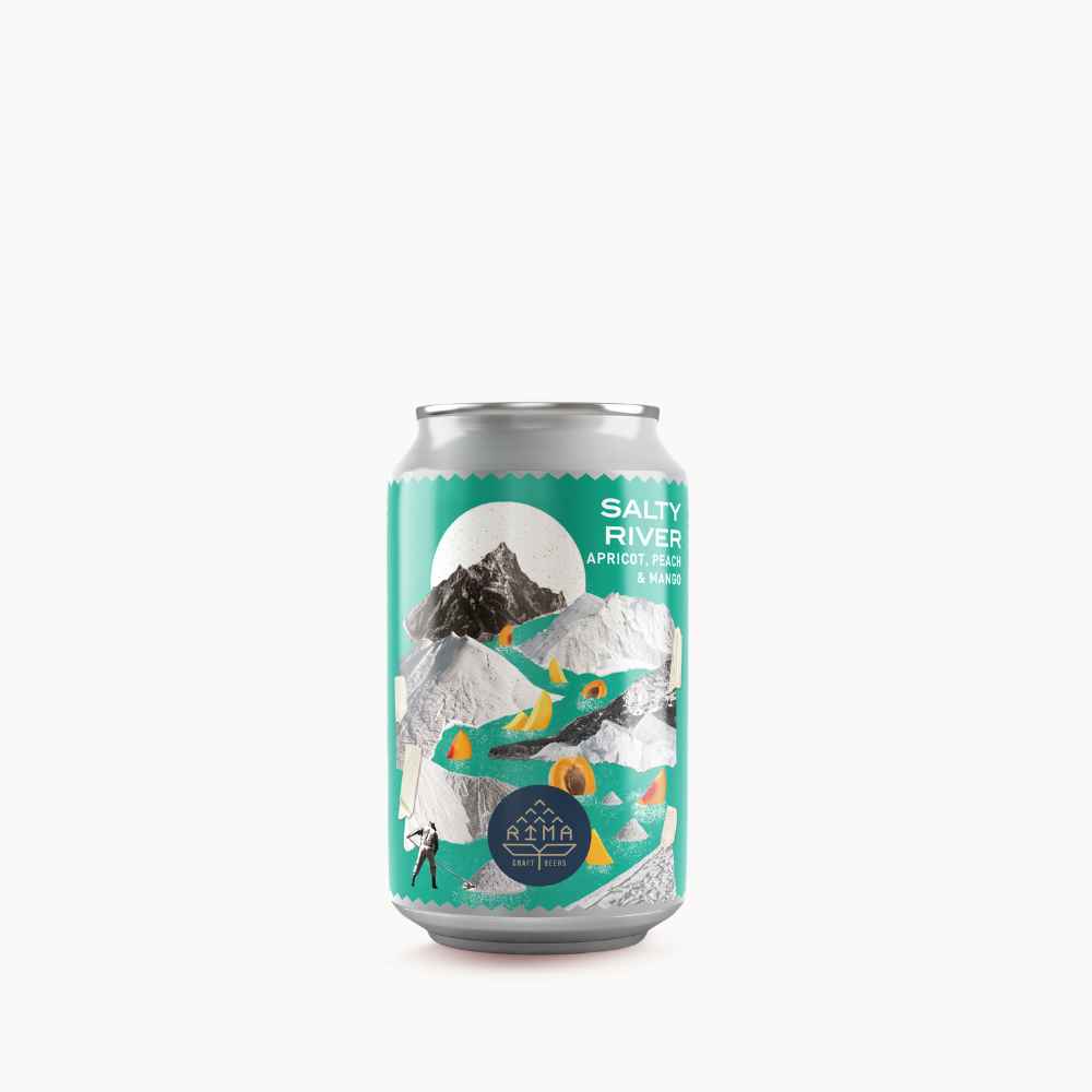 Rima Salty River Apricot & Mango Pastry Fruited Gose 33cl 33 cl Lata cerveja artesanal portuguesa Rima Salty River Apricot & Mango Pastry Fruited Gose 33cl 33 cl